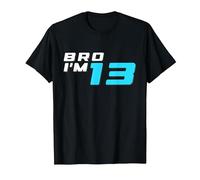Bro I'm 13 Years Old Retro 13th Birthday 13 Boy Birthday T-Shirt, Men, Black, Large