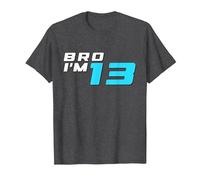 Bro I'm 13 Years Old Retro 13th Birthday 13 Boy Birthday T-Shirt, Men, Dark Heather Grey, Small