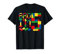Bro I'm 5 Years Old 5th Birthday Building Blocks Boys Kids T-Shirt
