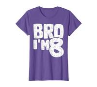 Bro I'm 8 It's My 8th Birthday 8 Year Old Birthday T-Shirt