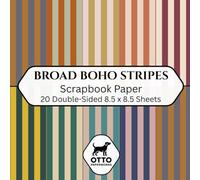 Broad Boho Stripes Scrapbook Paper: Double-Sided Craft Paper for Scrapbooking, Junk Journals, Card Making, Origami, DIY Projects and Mixed Media