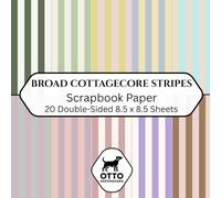Broad Cottagecore Stripes Scrapbook Paper: Double-Sided Craft Paper for Scrapbooking, Junk Journals, Card Making, Origami, DIY Projects and Mixed Media