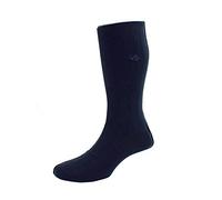 Broad Ribbed SEA Island Cotton Socks - Navy (Large)