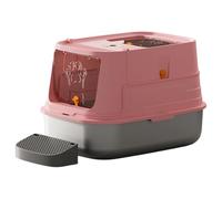 Broad Rustless Wastebasket for Senior Cats Highlighting Against Following Plan and PVC Substance Huge Untarnished Puss Toilet