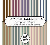 Broad Vintage Stripes Scrapbook Paper: Double-Sided Craft Paper for Scrapbooking, Junk Journals, Card Making, Origami, DIY Projects and Mixed Media
