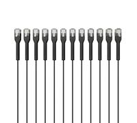 Broadbe Cat6 Slim Patch Cable 5G 0.3m Black, 12-Pack | Ultra-slim Ethernet cable, 2.5 mm design, Flexible RJ45 connectors, Up to 5GbE, 10G compatible