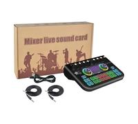 Broadcast Sound Card, Sound Board for Streaming | Podcast Production, -3.5mm Condenser Microphone Broadcast Mixer, Sound Card Mixer