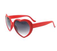 Broadfashion Bluelans® Women's Summer Fashion Cute Heart-Shaped Plastic Frame Retro Sunglasses Eyeglasses (Red)