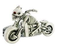 Broadfashion Novelty Motorcycle Skull Purse Bag Rubber Keychain Keyring Key Chain Men's Gift