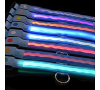 Broadfashion Nylon Dog Pet Night Safety Collar LED Flashing Light Up Collar (Blue, M)