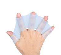 Broadfashion Silicone Hand Swimming Fins Flippers Swim Palm Finger Webbed Gloves Paddle (L (for men))