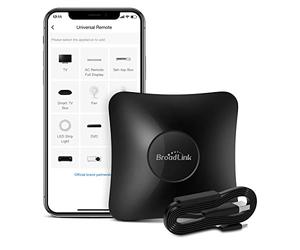 BroadLink RM4 pro S and Sensor Set, IR & RF 433MHz Universal Remote Control Hub with USB Sensor Temperature Humidity Monitor USB Cable, Works with Alexa, Google Home, IFTTT, 2.4GHz Wi-Fi Only