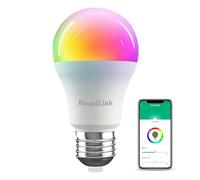 Broadlink Smart Bulb, 10W RGB Dimmable 800lm Wi-Fi LED Smart Light Bulbs Color Changing E27 A60, Compatible with Alexa, Google Home, Siri and IFTTT, No Hub Required