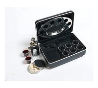 Broadman Church Supplies Legacy Portable Communion Set, 6 Glasses, Stainless Steel Bread Container and Serving Tray, 100ml Juice Container, Anointing Oil Bottle