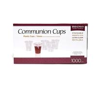 BROADMAN CHURCH SUPPLIES Plastic, Disposable, Recyclable Communion Cups, 1000 Count
