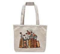 BROADREAM Jute Bag - Printed Vintage, Canvas Tote, Aesthetic Vintage Shoulder Bag for Women - Uni Work, TS Fans-2