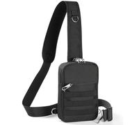 BROADREAM Tactical Waterproof Sling Bag - Anti-theft Crossbody Chest Pack for Men, Mini Shoulder Bag with Zipper Lock & RFID Blocking for Travel Work Sport