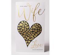 BROADWALK DESIGNS Extra Large Anniversary Card for Wife Wedding Anniversary 29.5 x 17 Cm (11.6 x 6.7 inches) Hearts to My Lovely Wife On Our Anniversary