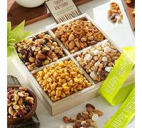 Broadway Basketeers Birthday Nuts Gift Basket Gourmet Nut Box Assortment for Men And Women, Healthy Gift Tray for Celebration