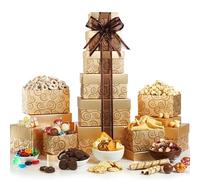 Broadway Basketeers Gourmet Food Gift Basket Tower Snack Gifts for Women, Men, Families, College - Delivery for Holidays, Appreciation, Thank You, Congratulations, Corporate, Get Well Soon Care Package