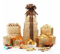 Broadway Basketeers Gourmet Food Gift Basket Tower Snack Gifts for Women, Men, Families, College - Delivery for Holidays, Appreciation, Thank You, Congratulations, Corporate, Get Well Soon Care Package