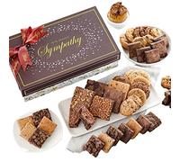 Broadway Basketeers Sympathy Condoleance Deluxe Gift Baskets, Brownies and Matching Freshly Baked Cookies, Individually Wrapped Dessert Care Pack for Loss of Approx
