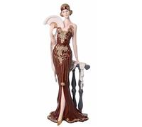 Broadway Belles Eleanor Dark Berry Red Charleston Broadway Belles Figurine with Fan