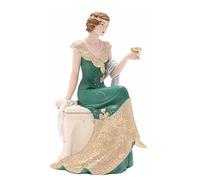 Broadway Belles Jacqueline Emerald Green and Gold Seated Charleston Figurine