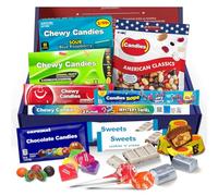 Broadway Candy American Candy Gift Box, USA Sweet & Chocolate Hamper, Assorted Classic Flavours, Ready-to-Gift Box