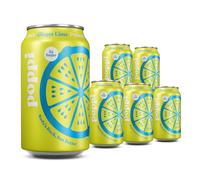 Broadway Candy Poppi Ginger Lime Sparkling Prebiotic Soda 12 fl oz Pack of 6 - Refreshing Low Sugar Drink with Apple Cider Vinegar - 5g Sugar, 30 Calories, Gut Health Support