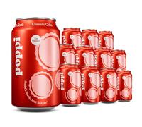 Broadway Candy Poppi Sparkling Prebiotic Soda Classic Cola Pack of 12 - Refreshing Carbonated Drink with Prebiotics for Gut Health - Naturally Flavoured Beverage with Clean Ingredients