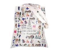 Broadway Character Musical Tote Bag - Theatre Cosmetic Bag Gift - I'm Not Dramatic I'm Theatrical Makeup Pouch