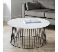 Broadway Coffee Table - Round - White Marble Effect