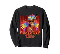 Broadway-Diva Dancer Vibrant Stage Musical Elegance Beauty Sweatshirt