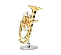 Broadway Gift Co. Tuba Miniature Replica Gold Brass Tone 1.5 x 3.5 Resin Stone Tabletop Figurine
