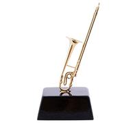 Broadway Gift Minatare Goldtone Trombone 6 inch Decorative Figurine with Base