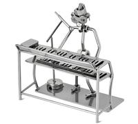 Broadway Gifts Silvertone Keyboard Singer 6 inch Table Top Figurine