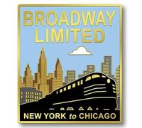 Broadway Limited Heritage Edition Railroad Enamel Lapel Pin - 1.5” x 1.1” Vintage-Style Collectible Memorabilia - PRR New York to Chicago - ToylandBay Exclusive