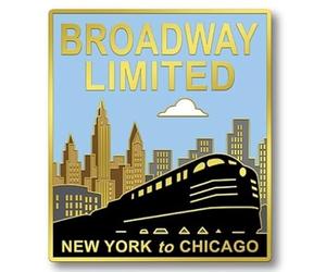 Broadway Limited Heritage Edition Railroad Enamel Lapel Pin - 1.5” x 1.1” Vintage-Style Collectible Memorabilia - PRR New York to Chicago - ToylandBay Exclusive
