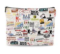 Broadway Makeup Bag Musical Theatre Gifts, Double-Sided Printing Waterproof Musical Zipper Pouch Cosmetic Bag for Women, Drama Teacher Gifts for Theatre Fans