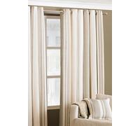 Broadway Modern Striped Eyelet Curtains Essentials Brown 117cm width x 137cm drop
