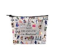 Broadway Musical Gift Makeup Bag Theatre Bag I'm Not Dramatic I'm Theatrical Musical Theatre Gift West End Broadway Zipper Pouch (I’m Theatrical Bag EU)