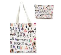 Broadway Musical Theatre Gifts Makeup Bag and Tote Bags with Inner Pocket I'm Not Dramatic I'm Theatrical Theatre Gifts Broadway Fan Cosmetic Bag and Canvas Tote Bag Broadway Mudical Lover Gift (B)