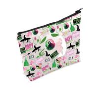 Broadway Musical Theatre Gifts Makeup Bag for Women Double-Sided Printing Waterproof Linen Material Fans Gift Travel Cosmetic Bag Friendships Zipper Makeup Pouch Musical Lover Gift 23×17cm