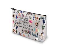 Broadway Musical Theatre Makeup Bag - 'I'm Not Dramatic I'm Theatrical' Zipper Cosmetic Pouch - Gift for Theatre Fans