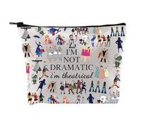 Broadway Musical Theatre Makeup Bag - ShiningUU 'I'm Not Dramatic, I'm Theatrical' Zipper Makeup Bag | Musical Theatre Gift | Waterproof Cosmetic Pouch for Theatre Fans