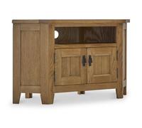 Broadway Oak 125Cm Tv Corner Unit - Fully Assembled By Roseland Furniture