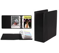 Broadway Play Program and Theater Playbill Binder with 30 Custom Sheet Protectors - PU Leather - Fits Playbills from Mid 1980s to Modern (Black Plain)
