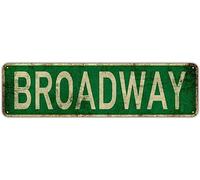 Broadway Sign Novelty Broadway Decor Broadway Street Sign Wall Art Decor For Home Farmhouse Bar Cafe Man Cave 16 X 4 Inch