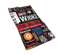 Broadway Theatre Musical Poster Highly Absorbent Large Decorative Hand Towels Multipurpose for Bathroom, Hotel, Gym and Spa (16 X 30 Inches)